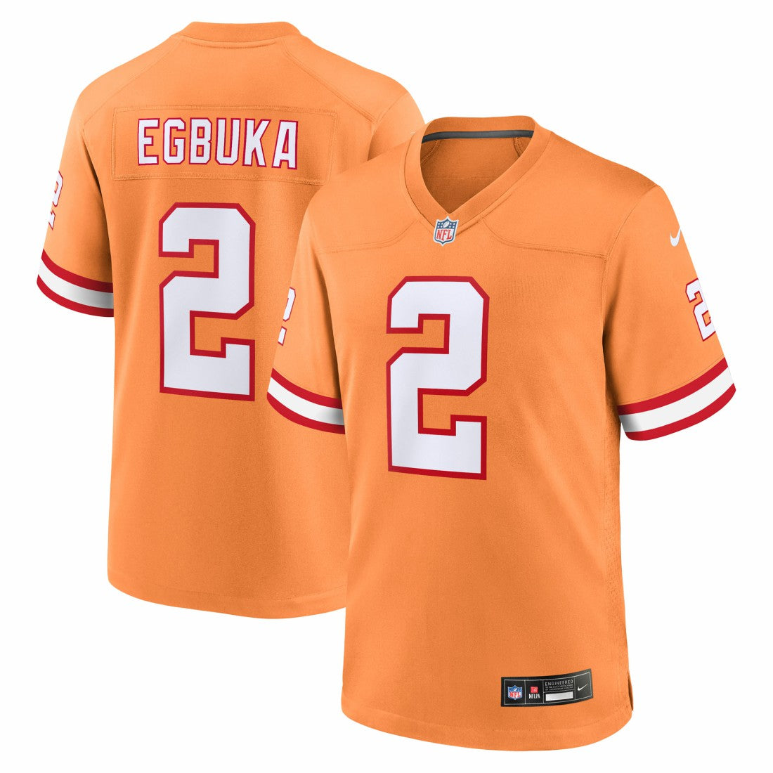 Emeka Egbuka  Alternate 2 Game Jersey - Tampa Bay Buccaneers Jerseys