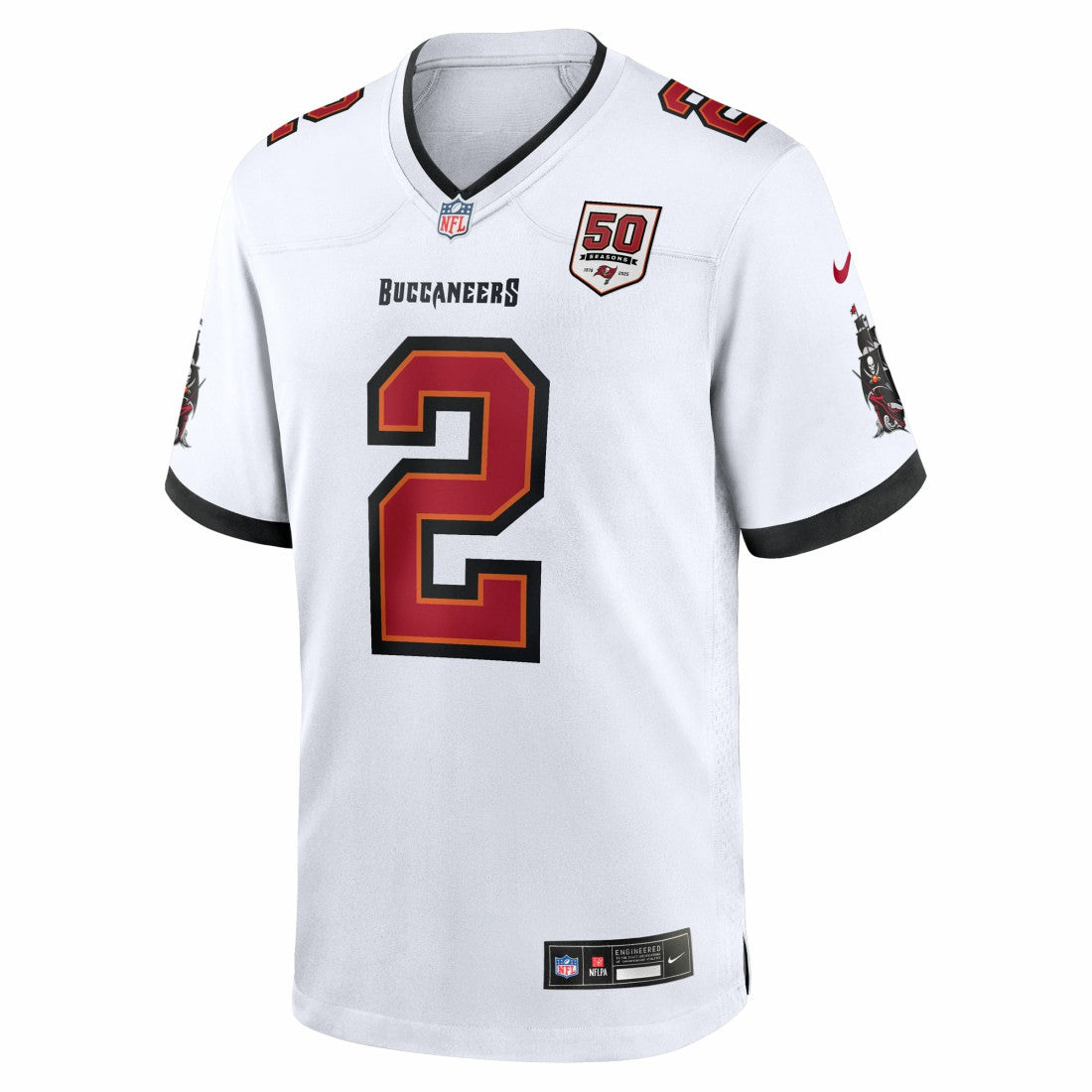 Emeka Egbuka  50th Season Game Jersey - Tampa Bay Buccaneers Jerseys