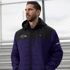ActionHeat 5V Battery Heated Full-Zip Hoodie Puffer Jacket - Baltimore Ravens Hoodies