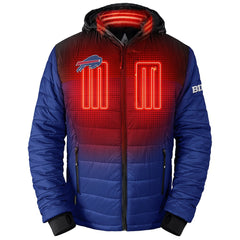 ActionHeat 5V Battery Heated Colorblock Full-Zip Puffer Jacket - Buffalo Bills Jackets
