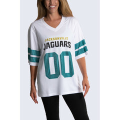Cuce Women's Rhinestone V-Neck Tunic - Jacksonville Jaguars
