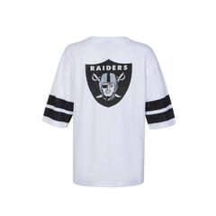Cuce Women's Rhinestone V-Neck Tunic - Las Vegas Raiders