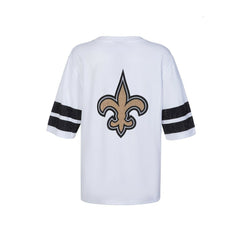 Cuce Women's Rhinestone V-Neck Tunic - New Orleans Saints