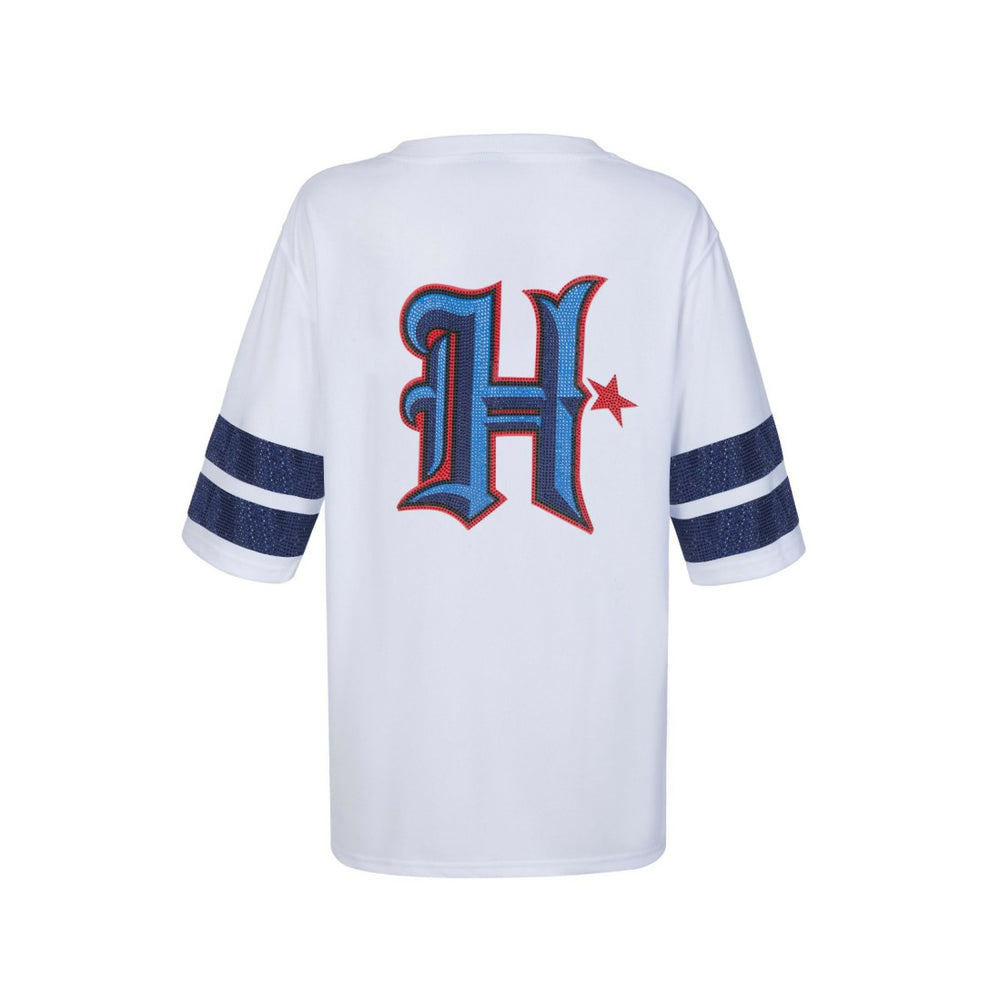 Cuce Women's Rhinestone V-Neck Tunic - Houston Texans