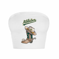 White Athletics Tiny Turnip Women's Cowboy Boot Crop Tube Top