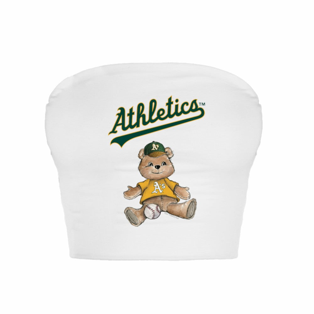 White Athletics Tiny Turnip Women's Teddy Bear Crop Tube Top
