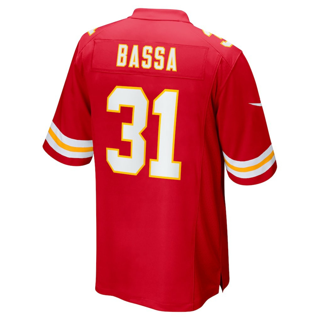 Jeffrey Bassa  Team Game Jersey - Kansas City Chiefs Jerseys