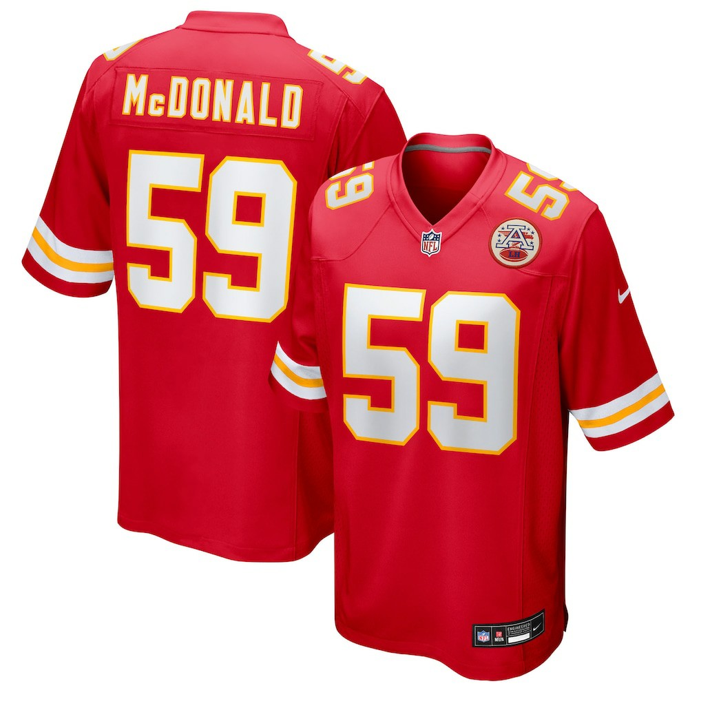 Cooper McDonald  Team Game Jersey - Kansas City Chiefs Jerseys