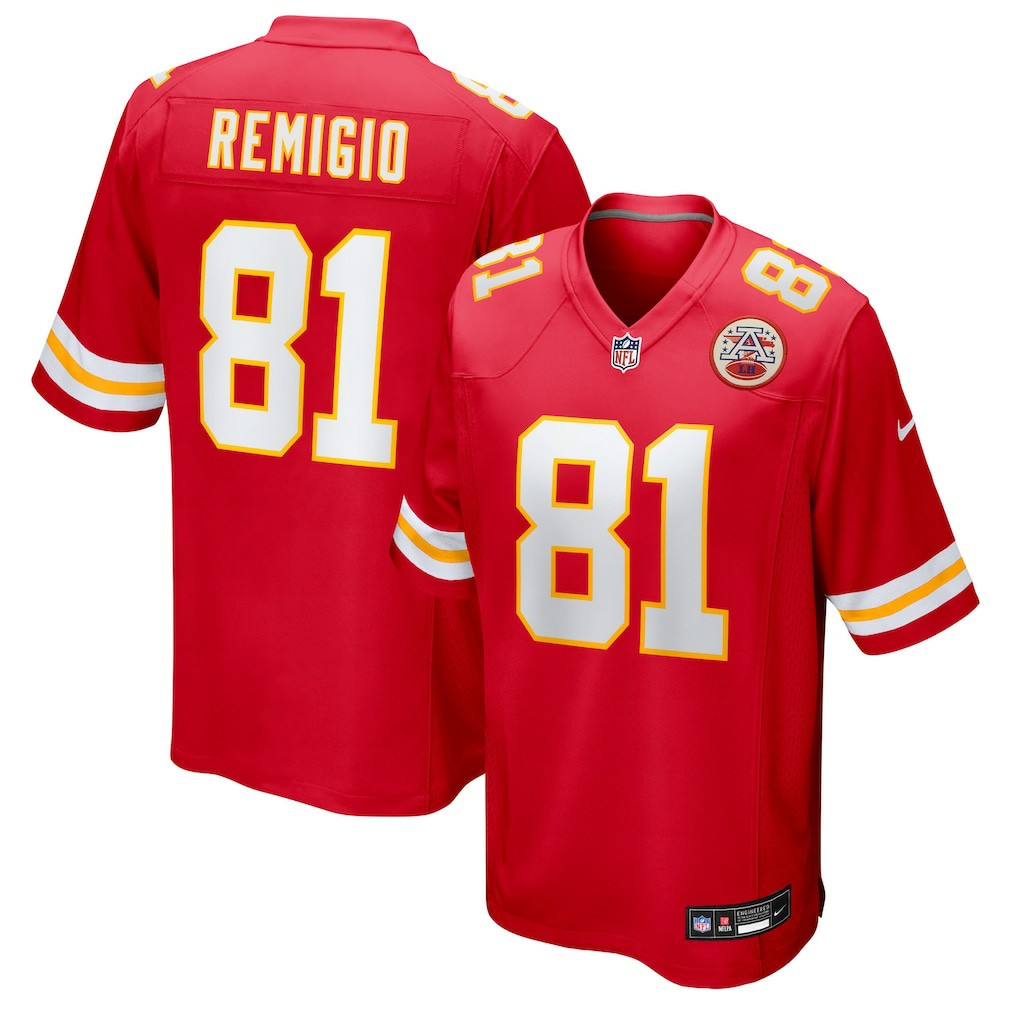 Nikko Remigio  Team Game Jersey - Kansas City Chiefs Jerseys