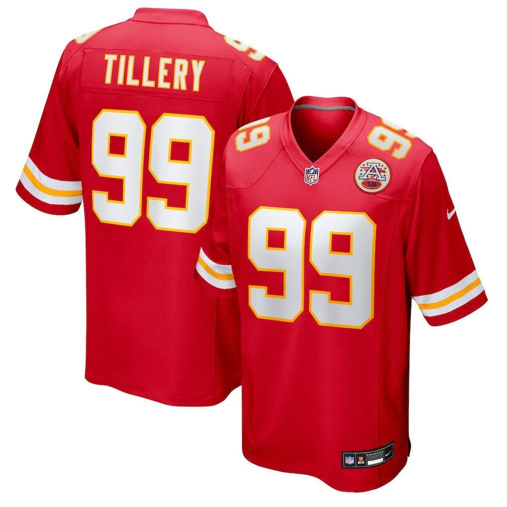 Jerry Tillery  Team Game Jersey - Kansas City Chiefs Jerseys
