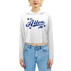 Josh Allen  Majestic Threads Women's Glitter Wordmark Hoodie - Buffalo Bills Hoodies