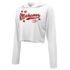Patrick Mahomes  Majestic Threads Women's Glitter Wordmark Hoodie - Kansas City Chiefs Hoodies