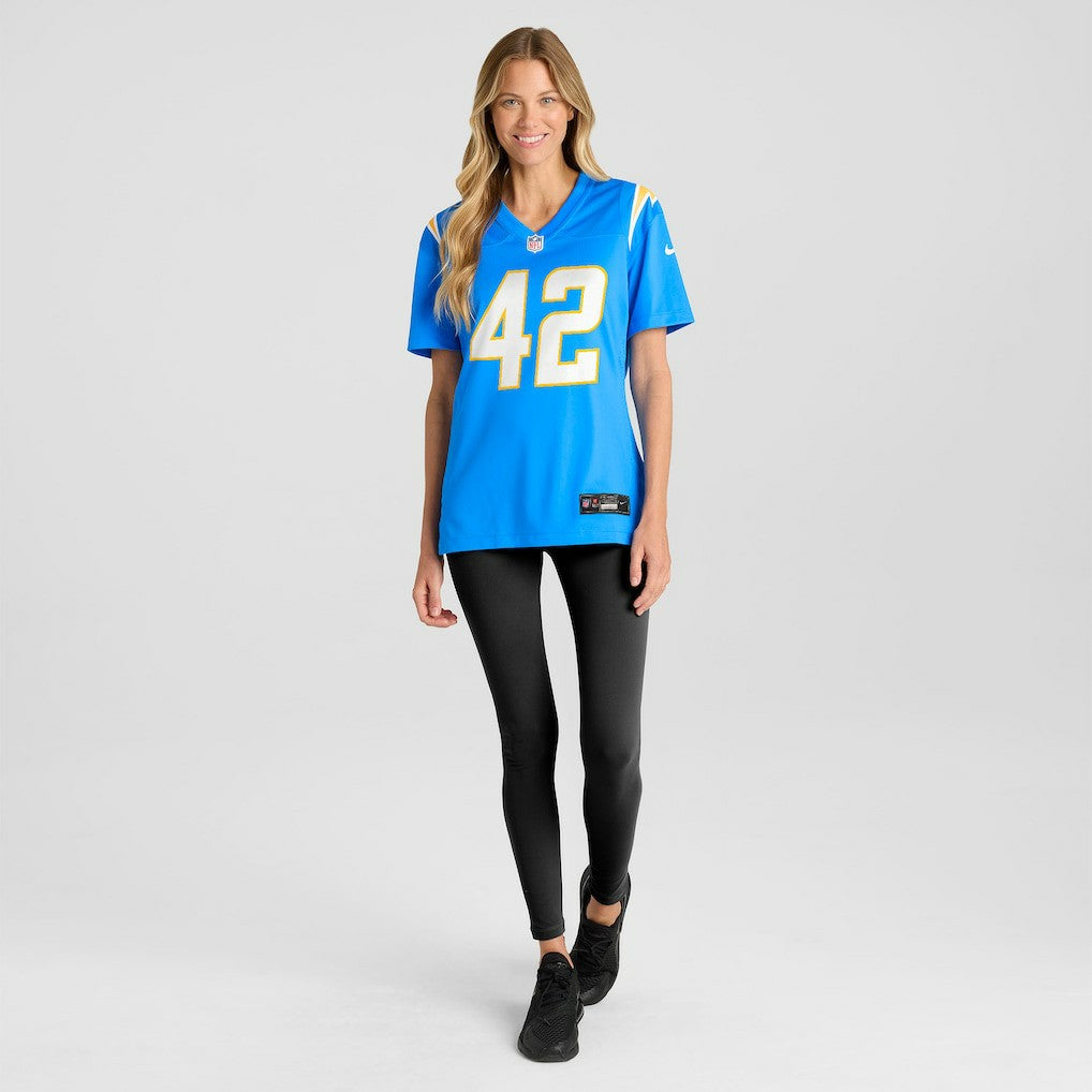 Tucker Fisk  Women's Team Game Jersey - Los Angeles Chargers Jerseys