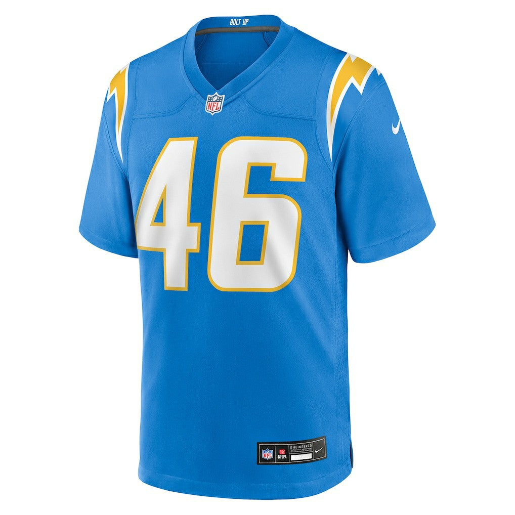 Nikko Reed  Team Game Jersey - Los Angeles Chargers Jerseys