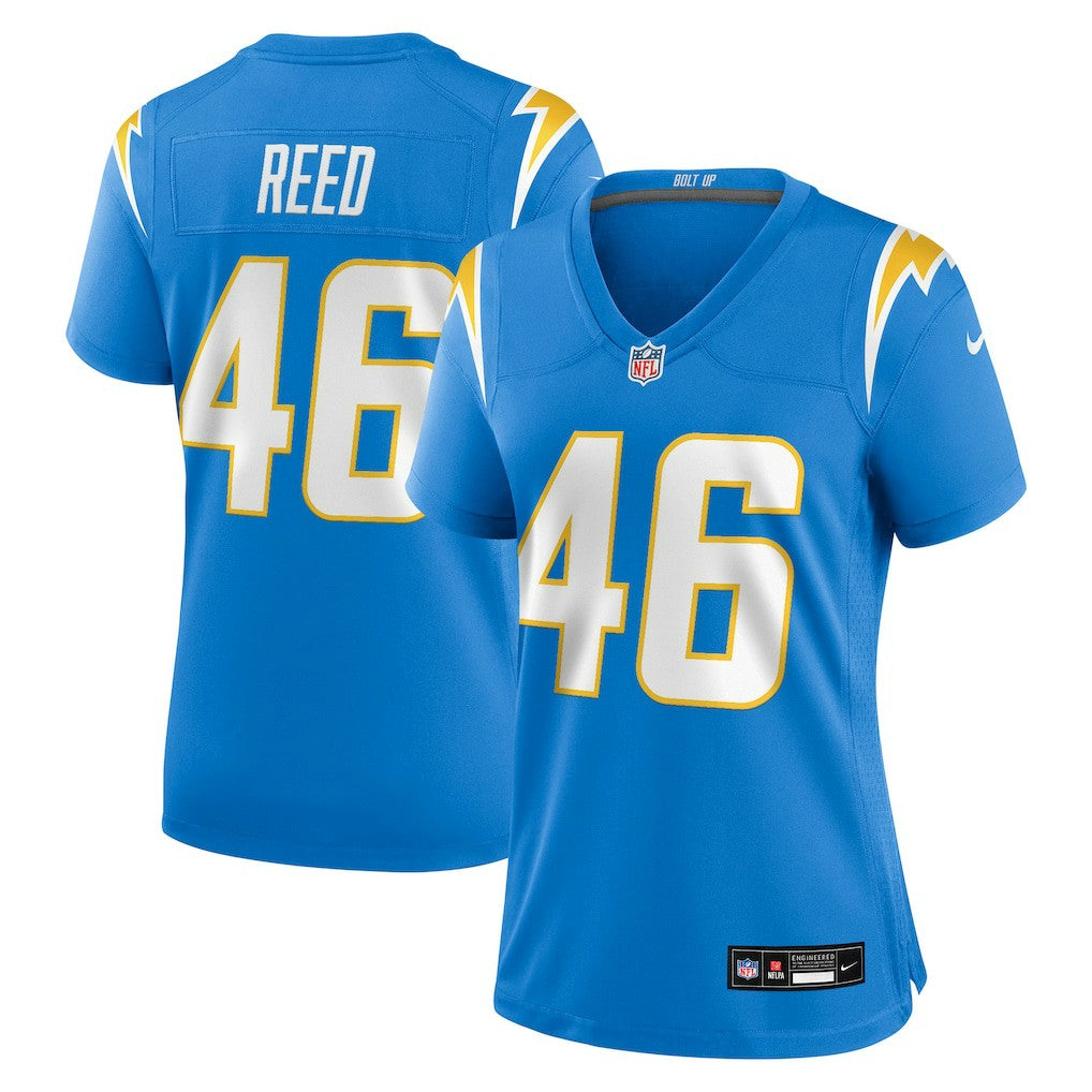 Nikko Reed  Women's Team Game Jersey - Los Angeles Chargers Jerseys