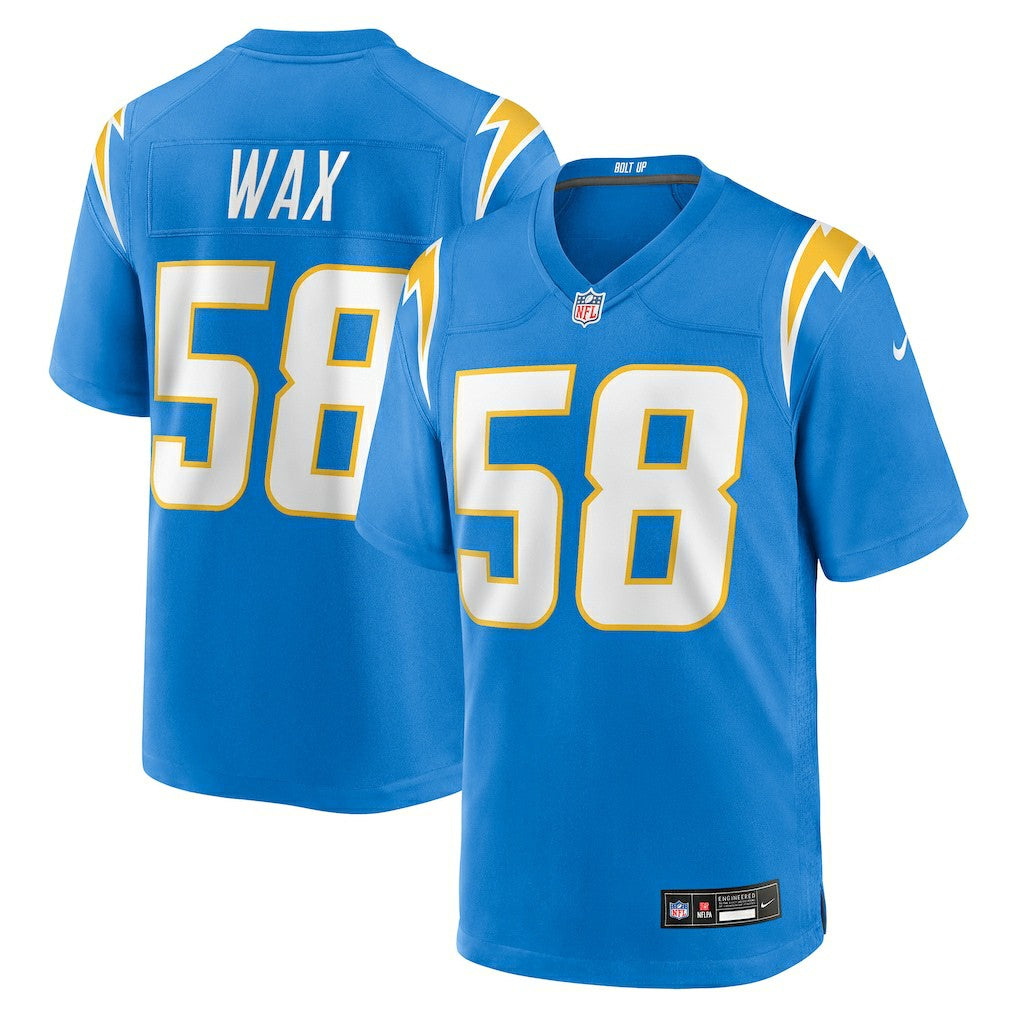 Marlowe Wax  Team Game Jersey - Los Angeles Chargers Jerseys