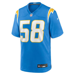 Marlowe Wax  Team Game Jersey - Los Angeles Chargers Jerseys