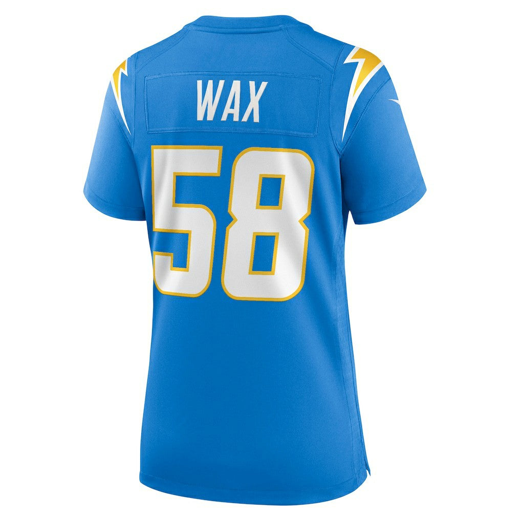 Marlowe Wax  Women's Team Game Jersey - Los Angeles Chargers Jerseys