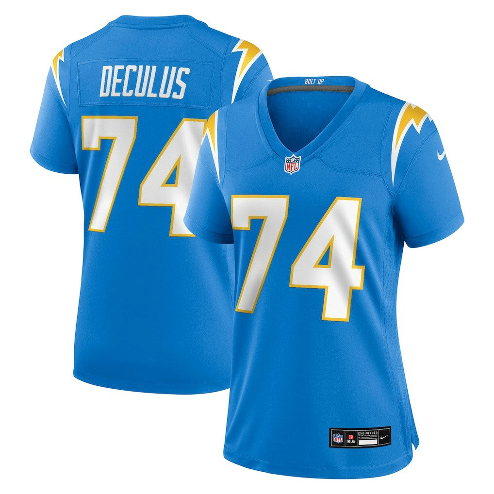 Austin Deculus  Women's Team Game Jersey - Los Angeles Chargers Jerseys