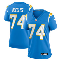 Austin Deculus  Women's Team Game Jersey - Los Angeles Chargers Jerseys