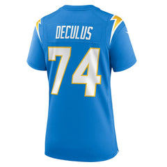Austin Deculus  Women's Team Game Jersey - Los Angeles Chargers Jerseys