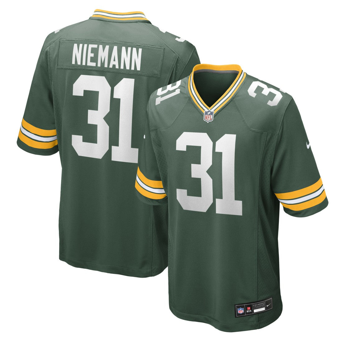 Nick Niemann  Team Game Jersey - Green Bay Packers Jerseys