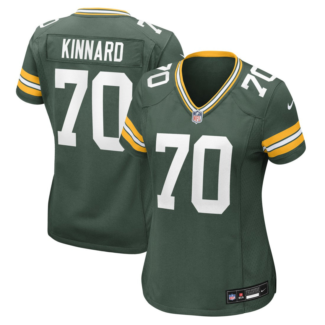 Darian Kinnard  Women's Team Game Jersey - Green Bay Packers Jerseys