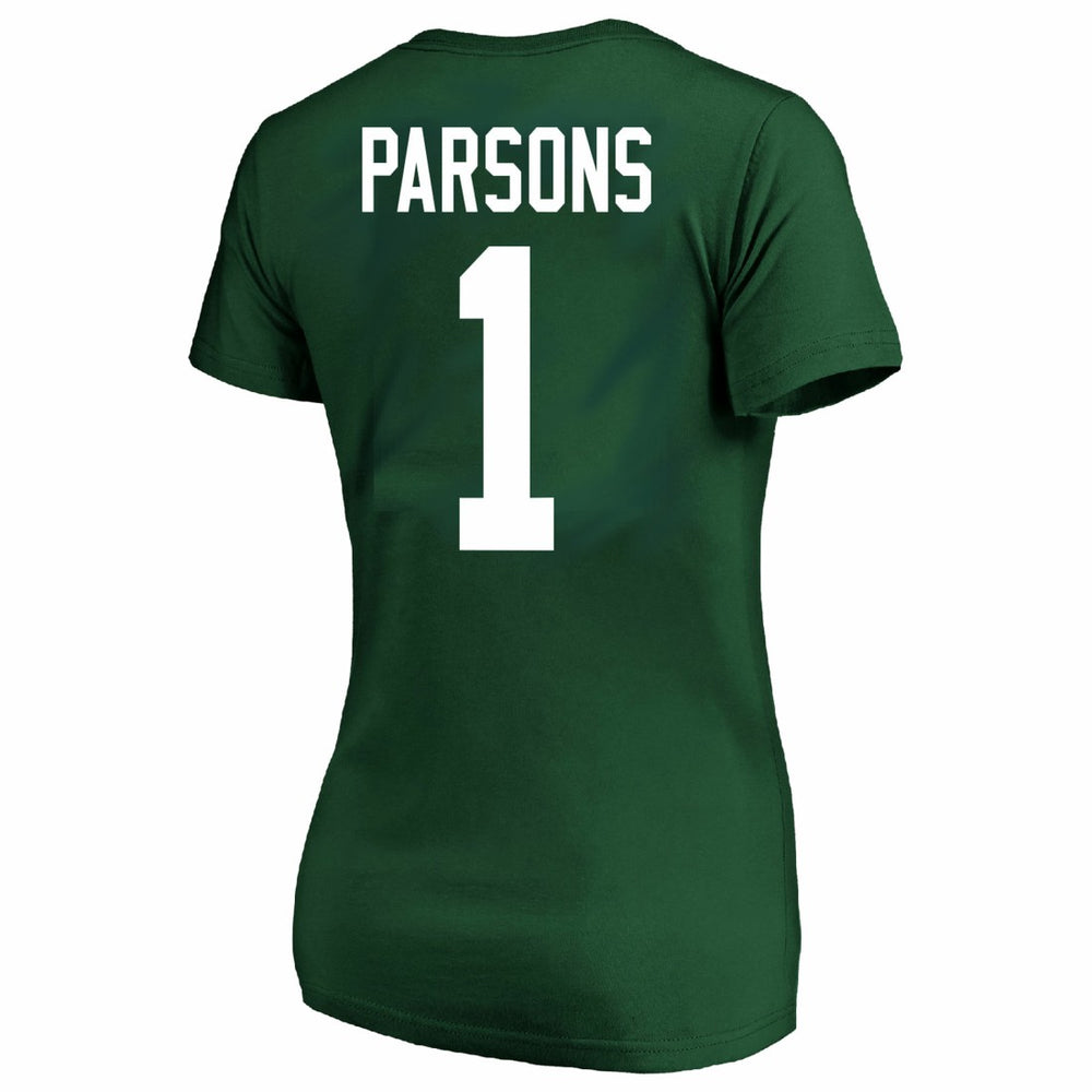 Micah Parsons  Women's Plus Size Name & Number V-Neck T-Shirt - Green Bay Packers T-shirts