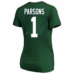 Micah Parsons  Women's Plus Size Name & Number V-Neck T-Shirt - Green Bay Packers T-shirts