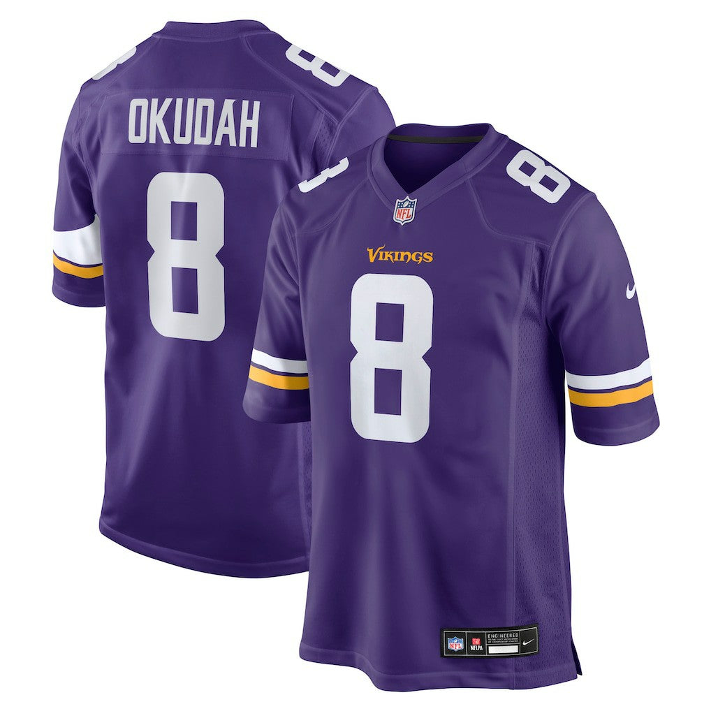 Jeff Okudah  Team Game Jersey - Minnesota Vikings Jerseys