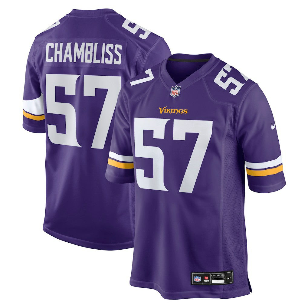 Chaz Chambliss  Team Game Jersey - Minnesota Vikings Jerseys