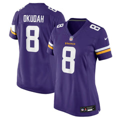 Jeff Okudah  Women's Team Game Jersey - Minnesota Vikings Jerseys