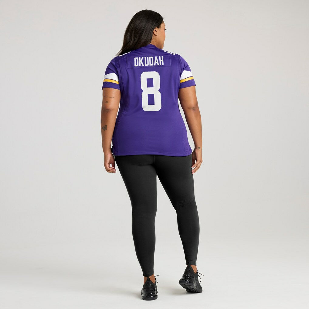 Jeff Okudah  Women's Team Game Jersey - Minnesota Vikings Jerseys