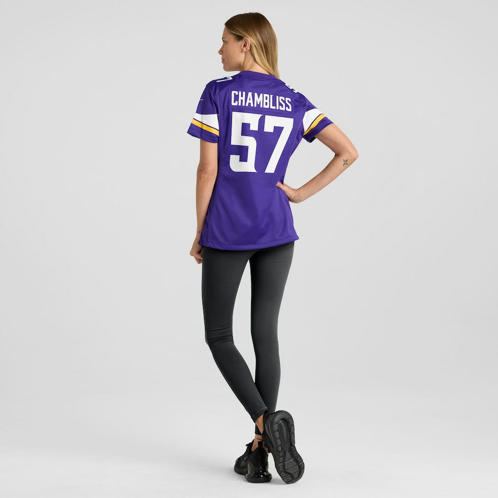 Chaz Chambliss  Women's Team Game Jersey - Minnesota Vikings Jerseys