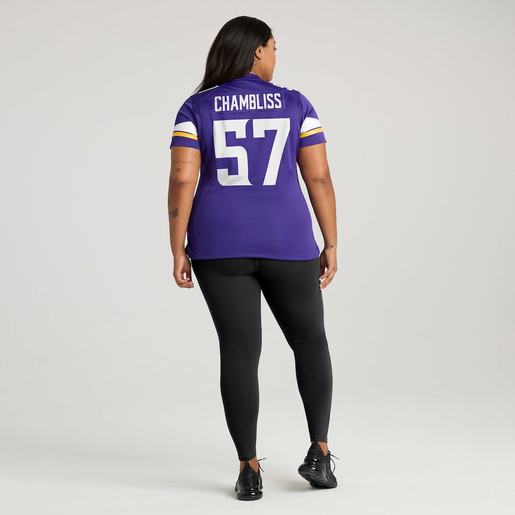 Chaz Chambliss  Women's Team Game Jersey - Minnesota Vikings Jerseys
