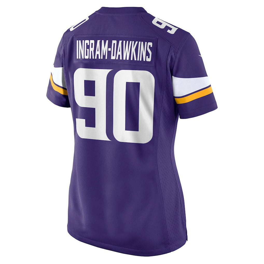 Tyrion Ingram-Dawkins  Women's Team Game Jersey - Minnesota Vikings Jerseys