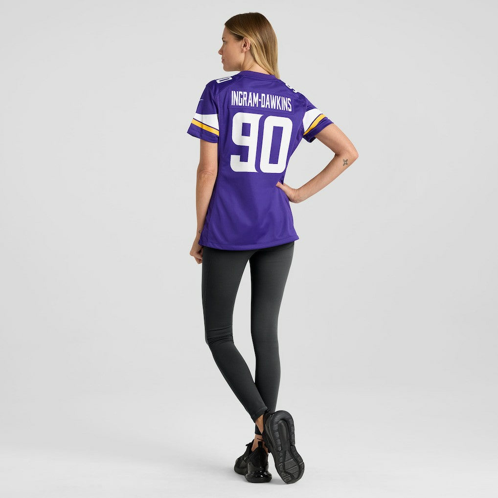 Tyrion Ingram-Dawkins  Women's Team Game Jersey - Minnesota Vikings Jerseys