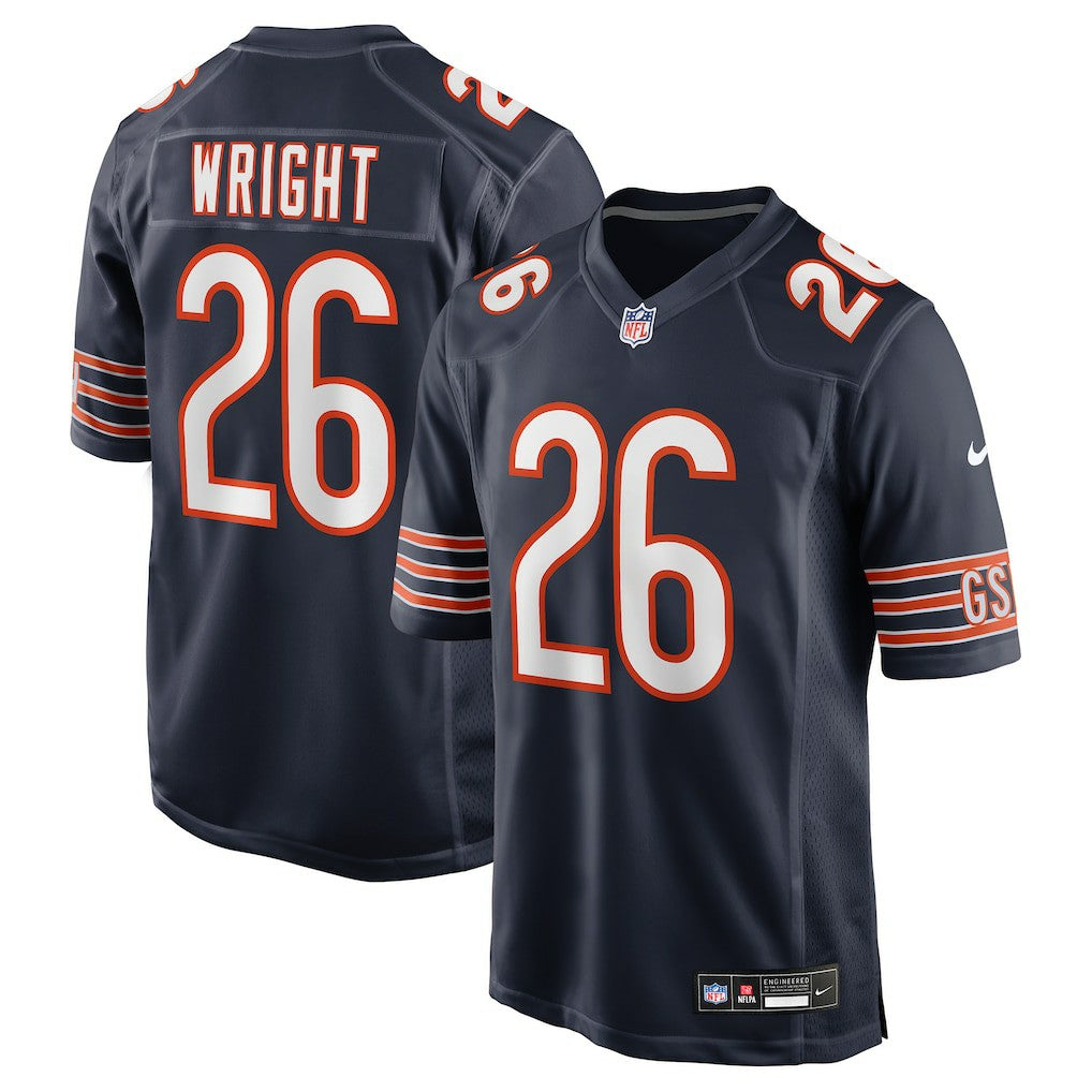 Nahshon Wright  Team Game Jersey - Chicago Bears Jerseys