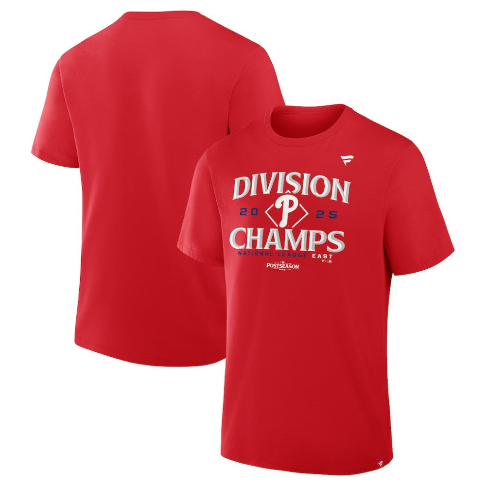 Red Philadelphia Phillies Fanatics Youth 2025 NL East Division Champions Locker Room T-Shirt