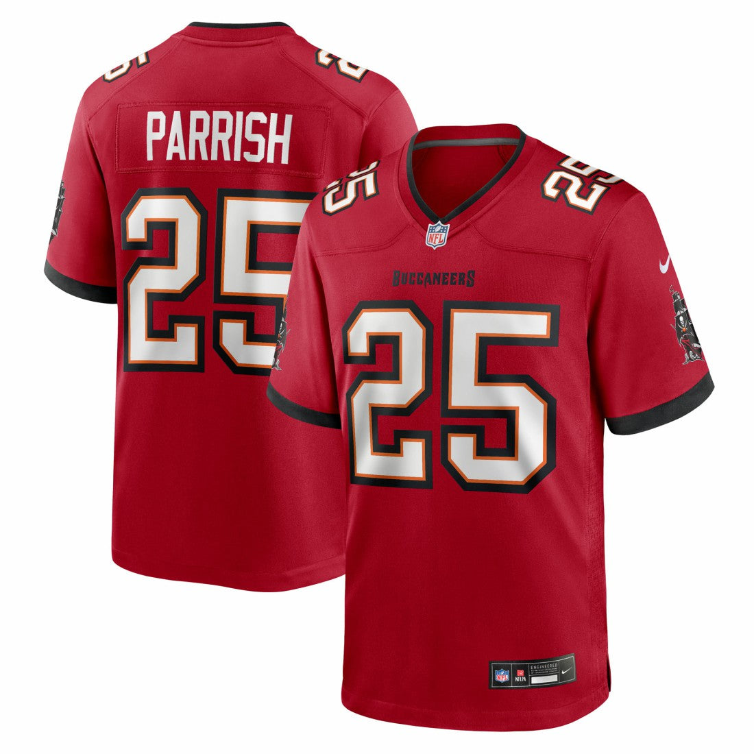 Jacob Parrish  Team Game Jersey - Tampa Bay Buccaneers Jerseys