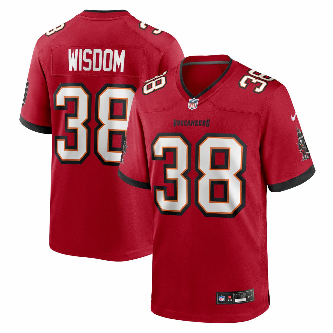 Rashad Wisdom  Team Game Jersey - Tampa Bay Buccaneers Jerseys