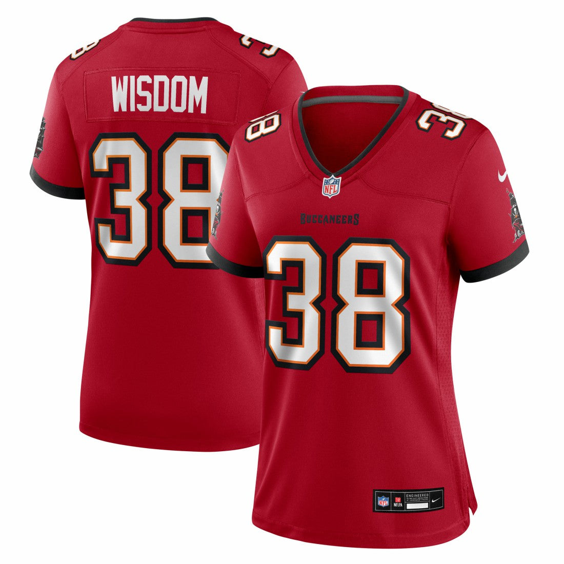 Rashad Wisdom  Women's Team Game Jersey - Tampa Bay Buccaneers Jerseys