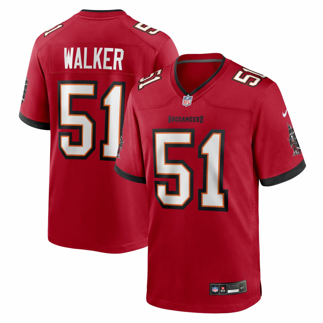 David Walker  Team Game Jersey - Tampa Bay Buccaneers Jerseys