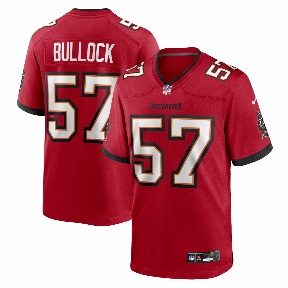 John Bullock  Team Game Jersey - Tampa Bay Buccaneers Jerseys
