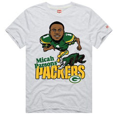 Micah Parsons  Homage Unisex Caricature Player Graphic Tri-Blend T-Shirt - Green Bay Packers T-shirts