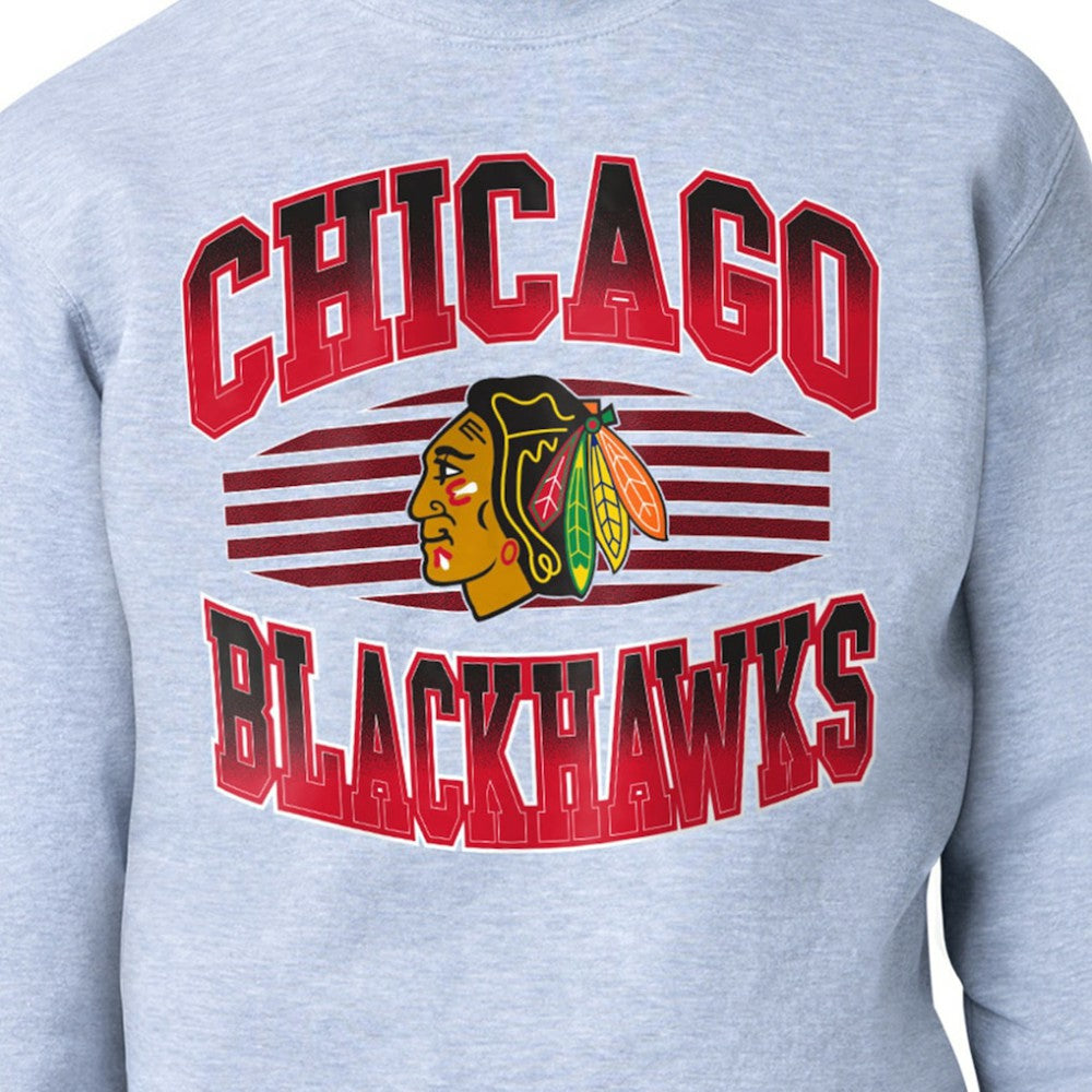 NHL Chicago Blackhawks Starter Team Grit Graphic Fleece Pullover Sweatshirt