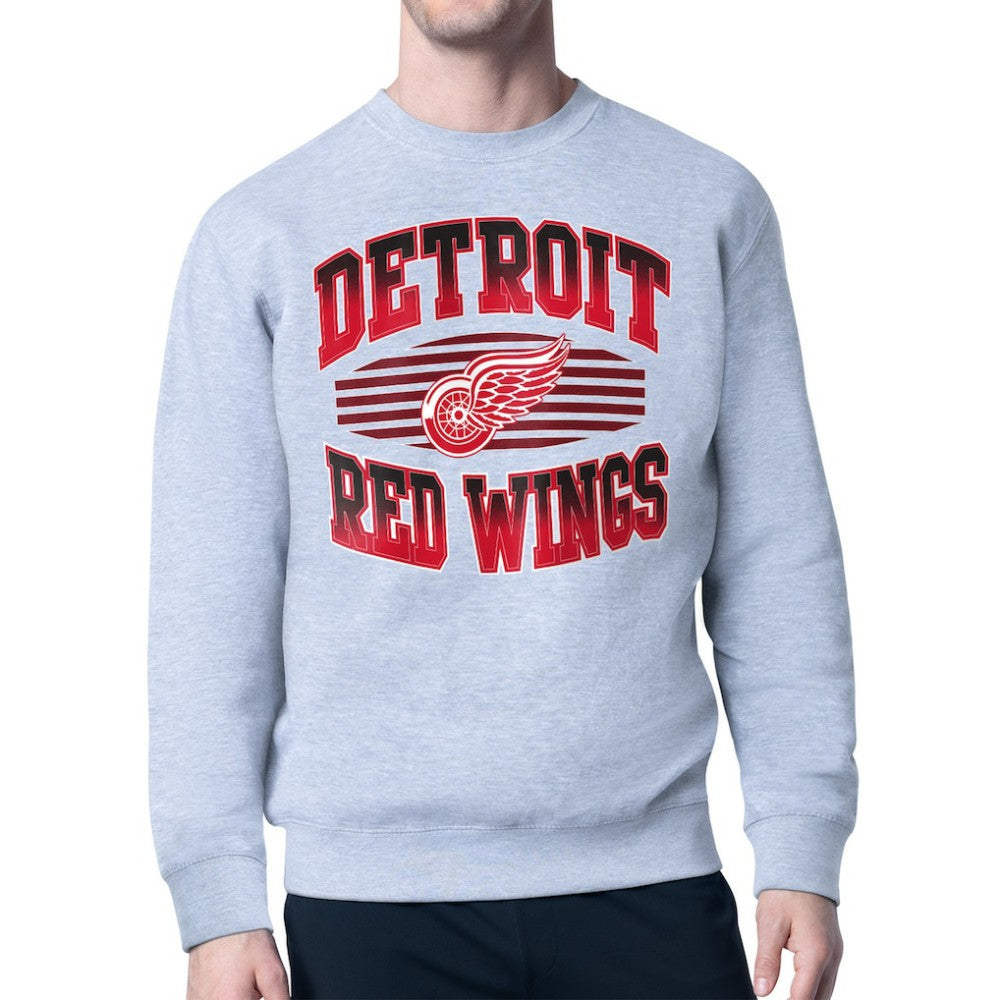 NHL Detroit Red Wings Starter Team Grit Graphic Fleece Pullover Sweatshirt