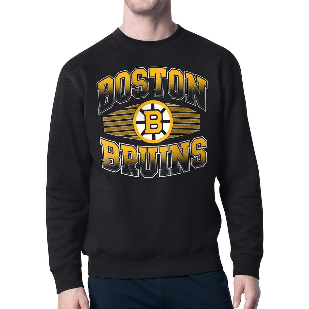 NHL Boston Bruins Starter Team Grit Graphic Fleece Pullover Sweatshirt