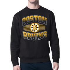 NHL Boston Bruins Starter Team Grit Graphic Fleece Pullover Sweatshirt