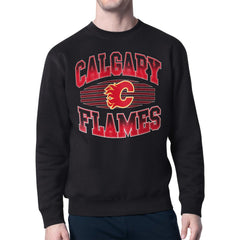 NHL Calgary Flames Starter Team Grit Graphic Fleece Pullover Sweatshirt